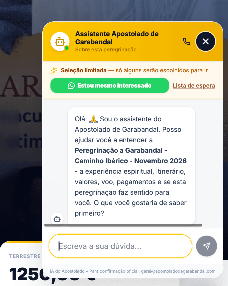 Assistente de apoio em conversa