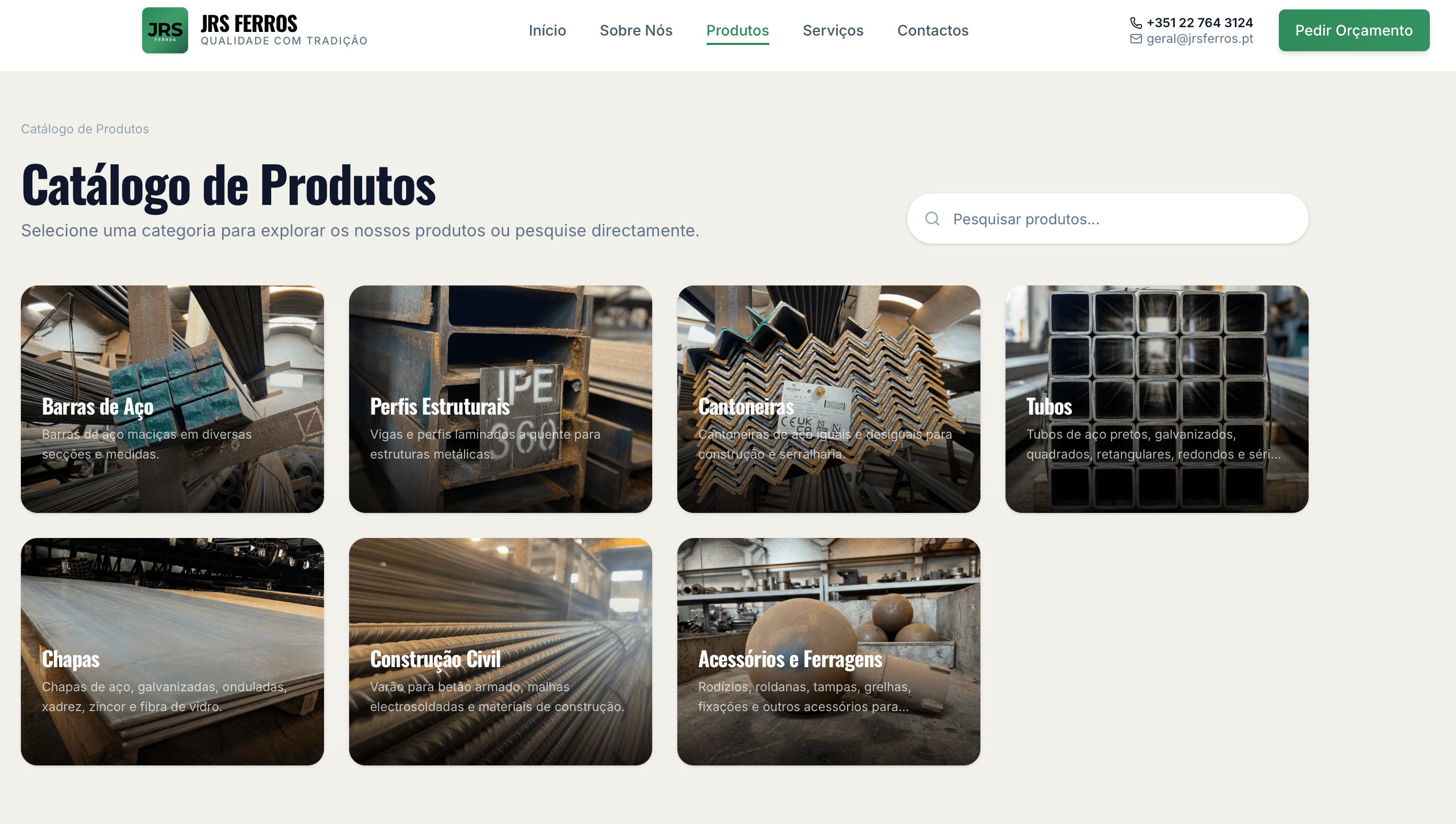 Catálogo de produtos por categoria